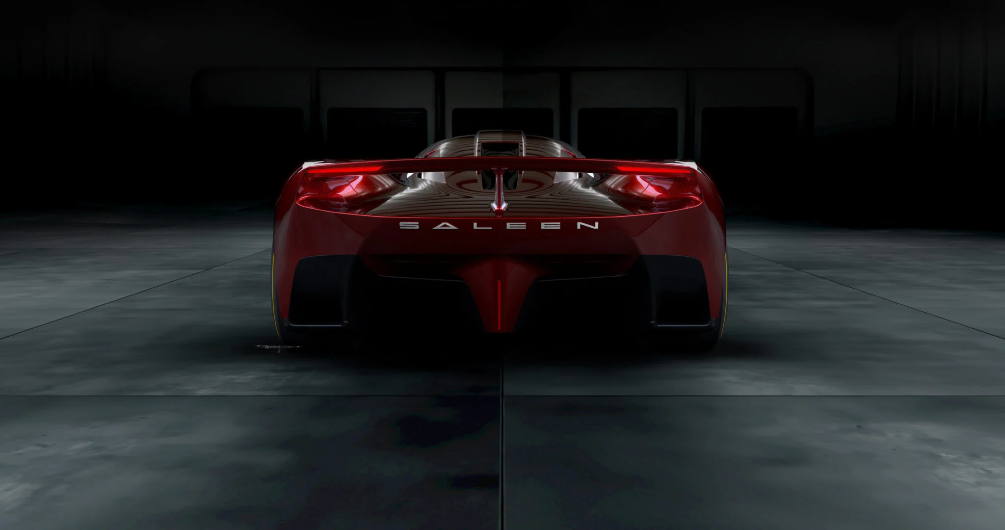 Saleen S11 design render, full rear