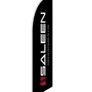 Saleen Black Feather Angled Flag 14'