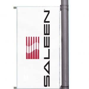 Saleen White Pole Banner Set 18" x 36"