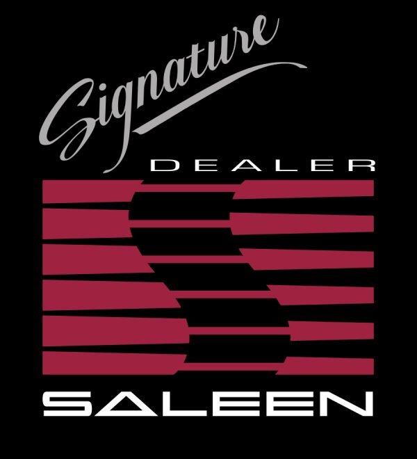 Saleen Signature Dealer Applique 18"x21" (Clear Background)